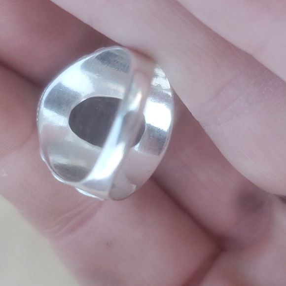 New Black Rutilated Quartz 925 Silver Ring. - Picture 16 of 16